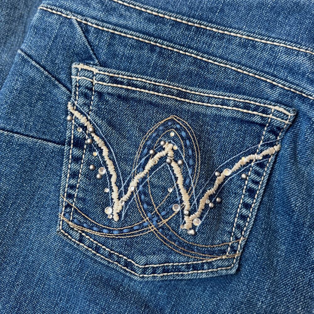 Wrangler Y2K Low Rise Bootcut Jeans Rhinestone Cowgirl Western Rodeo Barbie Sm - Picture 6 of 15